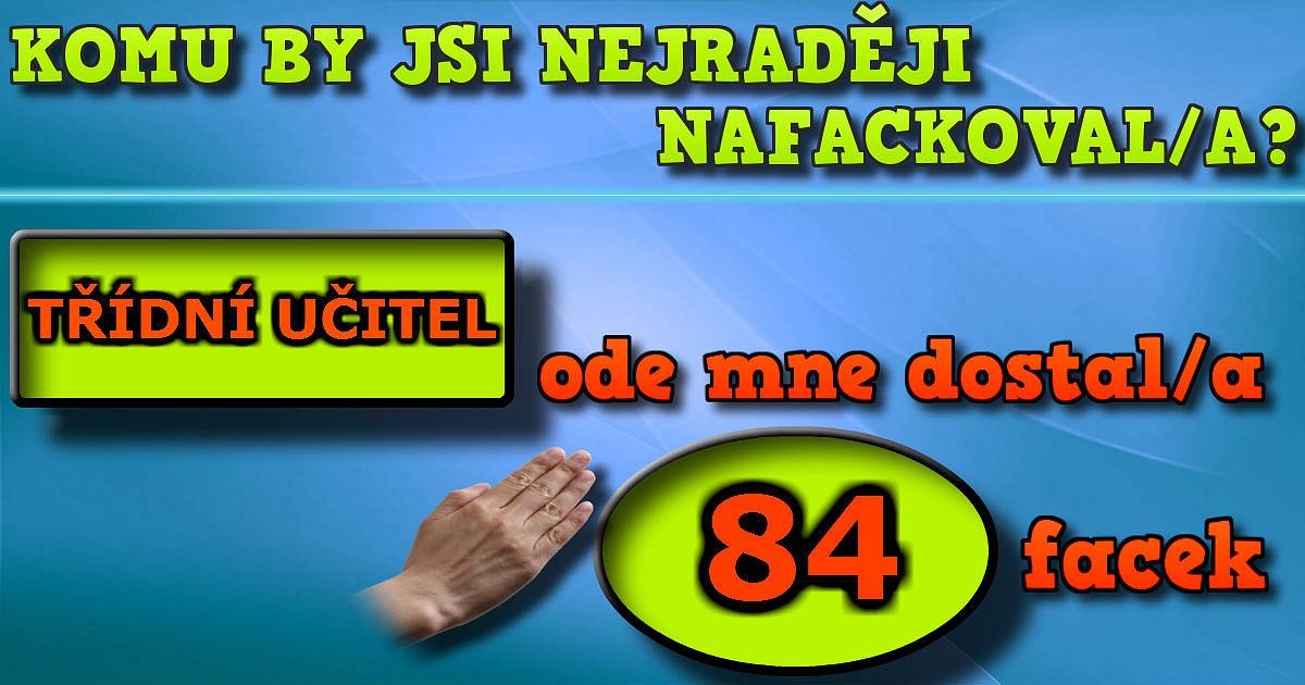 Komu bys nejraději nafackoval/a?