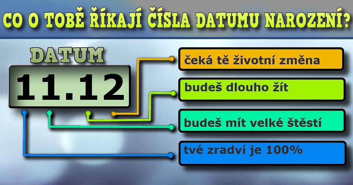 Co o tobě říkají čísla data narození?