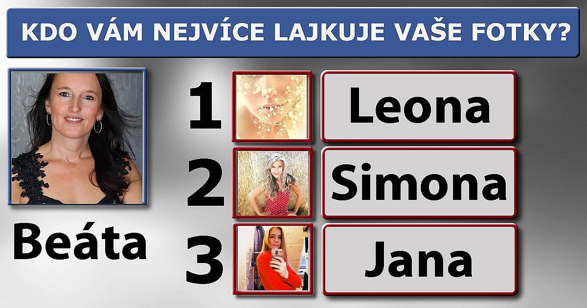 Kdo vám nejvíce lajkuje vaše fotky?
