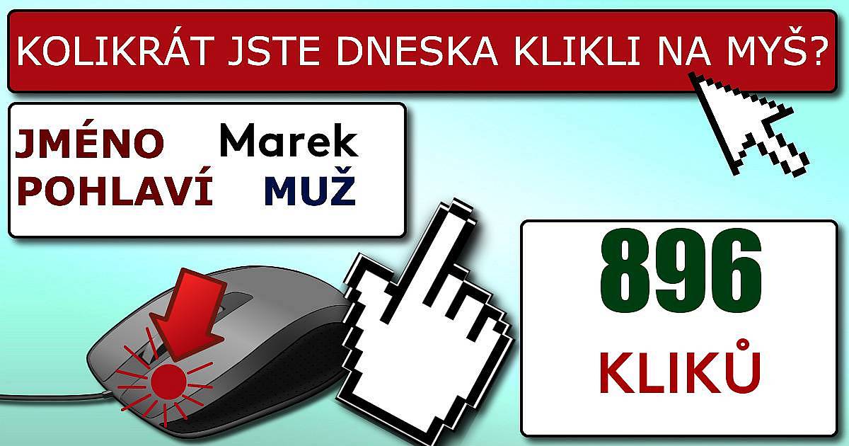 Kolikrát jste dneska klikli na myš?