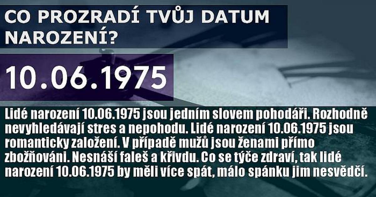Co prozradí tvůj datum narození?