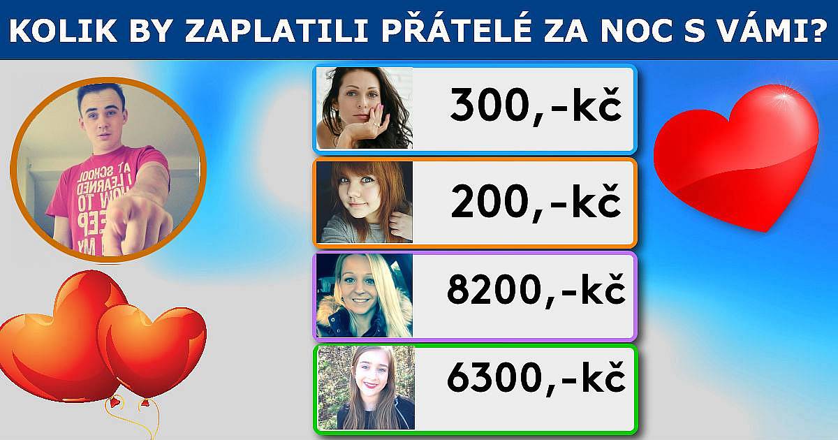 Kolik by zaplatili vaši přátelé za noc s vámi?