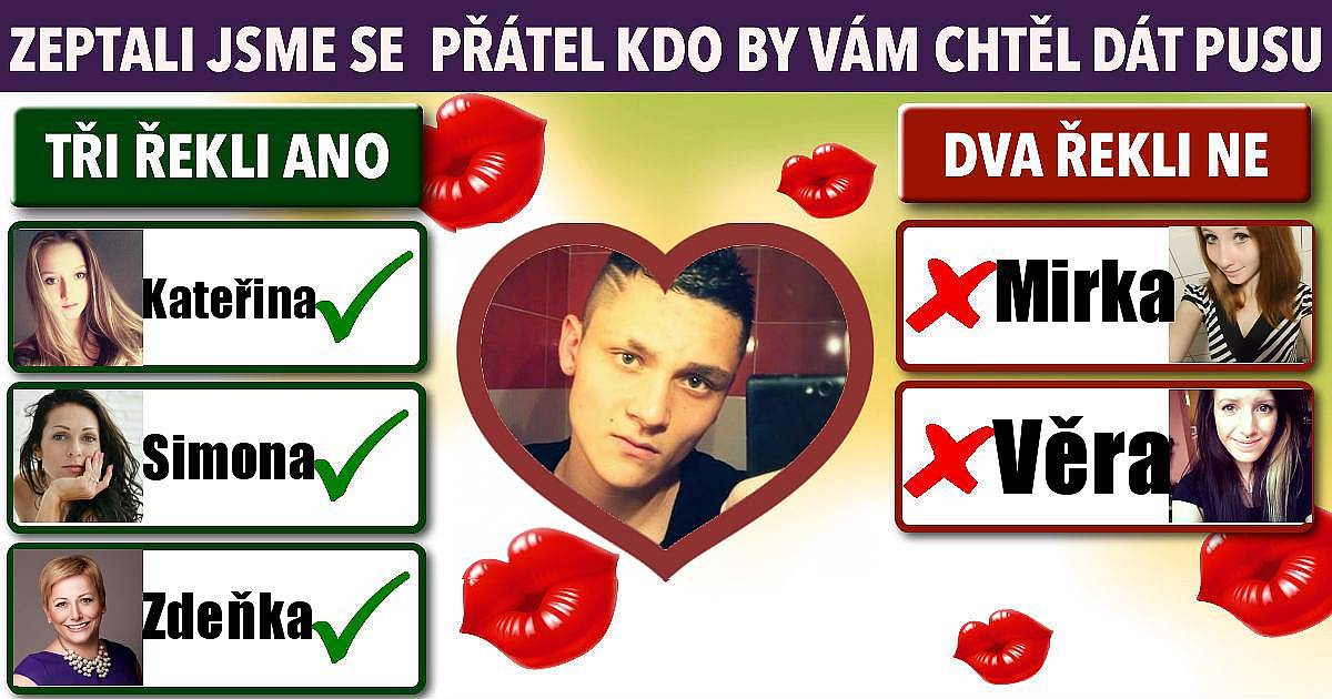 Zeptali jsme se vašich přátel kdo by vám chtěl dát pusu