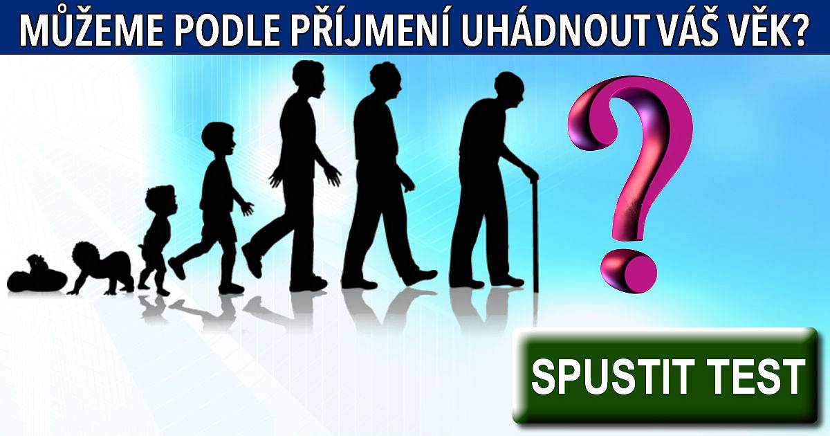 Můžeme uhádnout věk podle vašeho příjmení?
