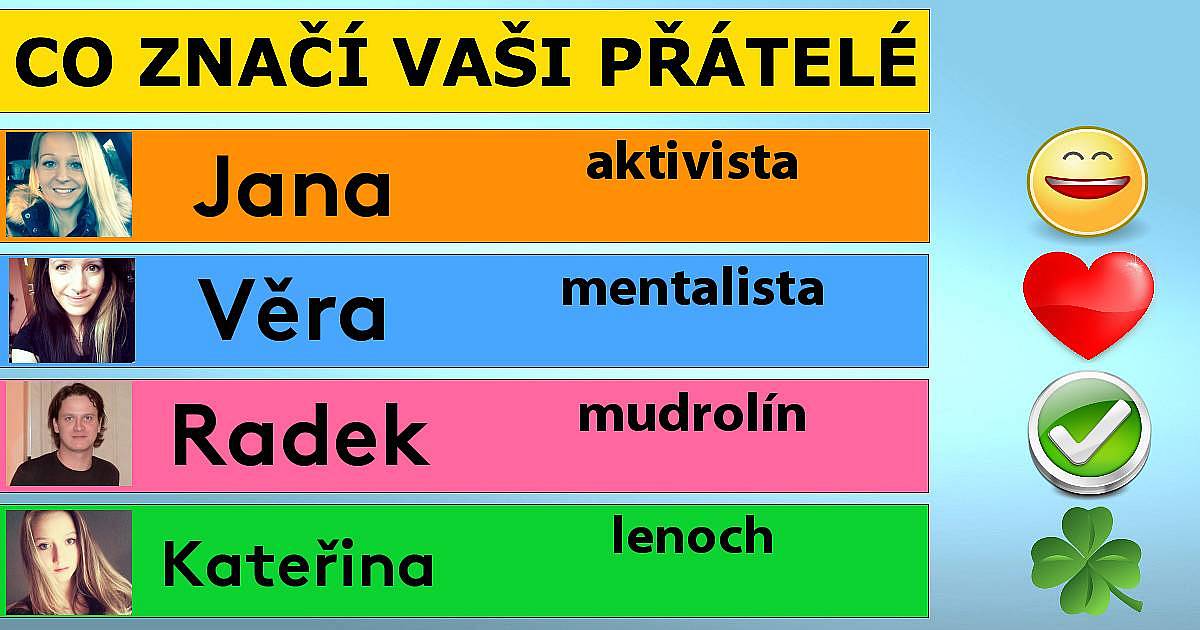 Co značí vaši přátelé?