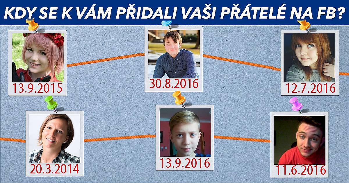 Kdy se k vám přidali vaši přátelé na FB?