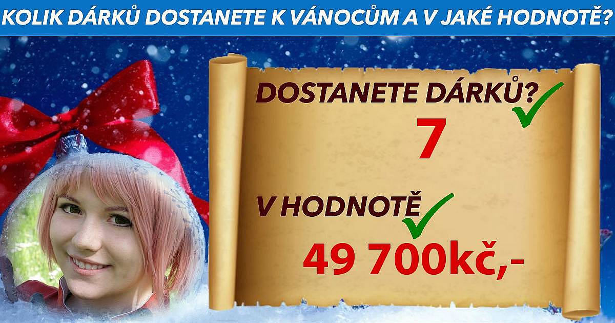 Kolik dostanete dárků na vánoce, a v jaké hodnotě?