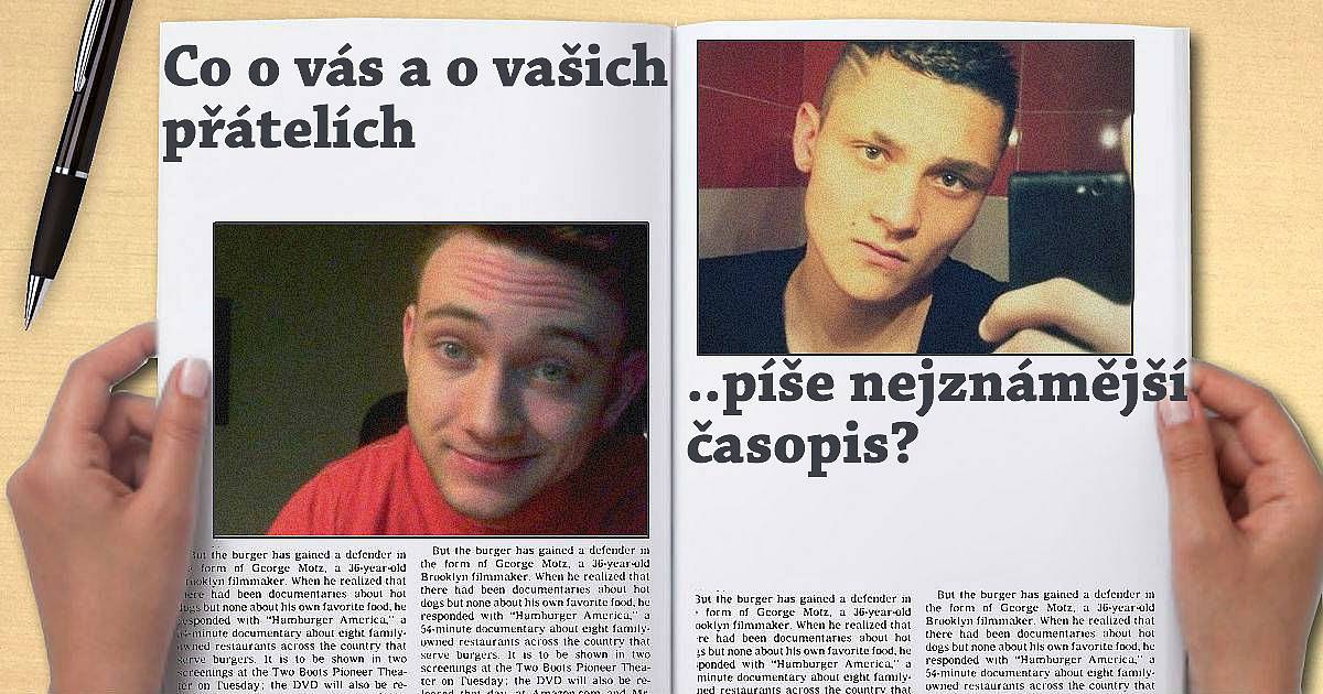 Víte že o vás a vašich přátelích píší ve známem časopise?