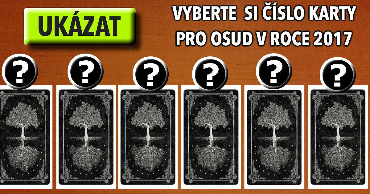 Vyberte si číslo karty pro osud v roce 2017!