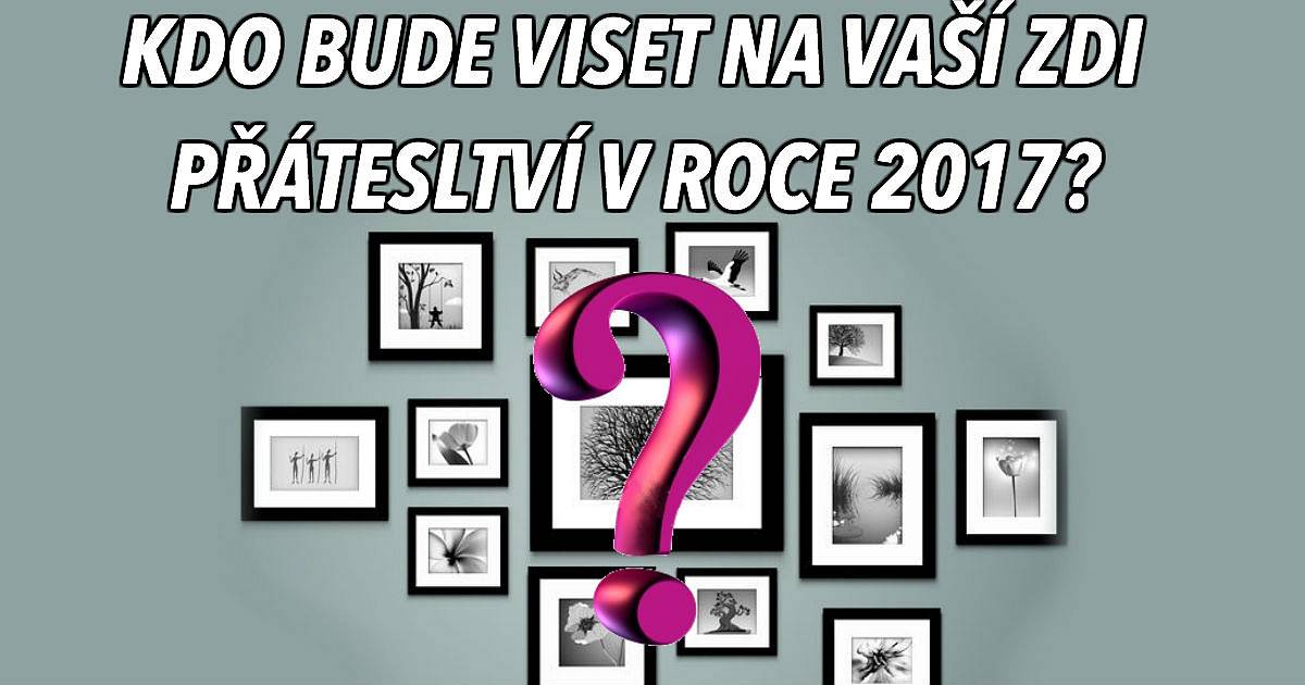 Kteří přátelé visí na vaší zdi přátelství v roce 2017?