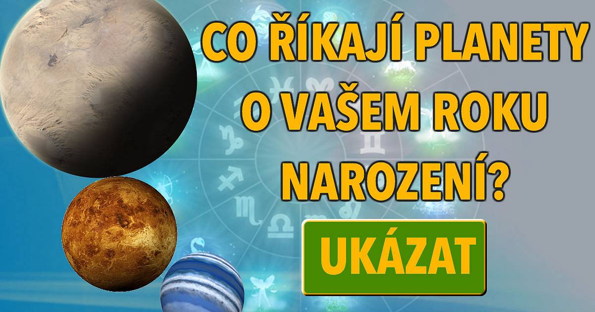 Co říkají planety o vašem roku narození?