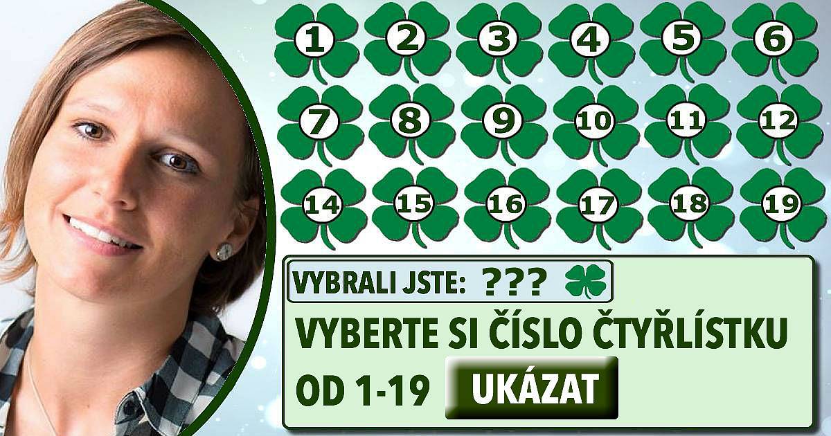 Vyberte si číslo čtyřlístku!!
