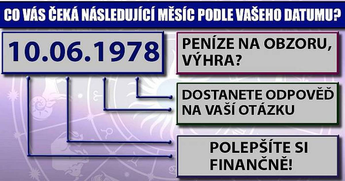 Co vás čeká následující měsíc podle data narození?