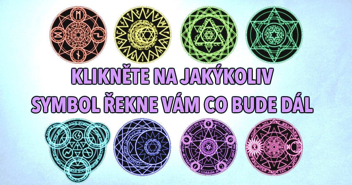 Klikněte na libovolný symbol a ten vám řekne, co bude dál!