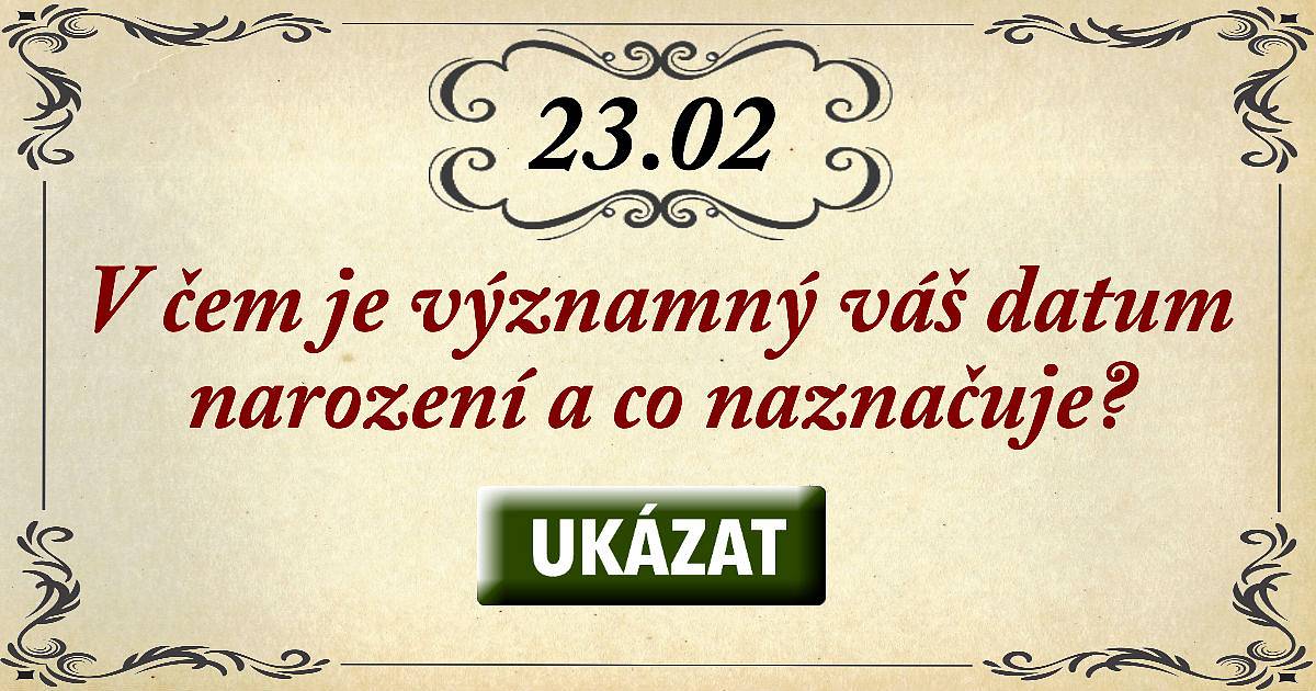 V čem je významný váš datum narození a co naznačuje?