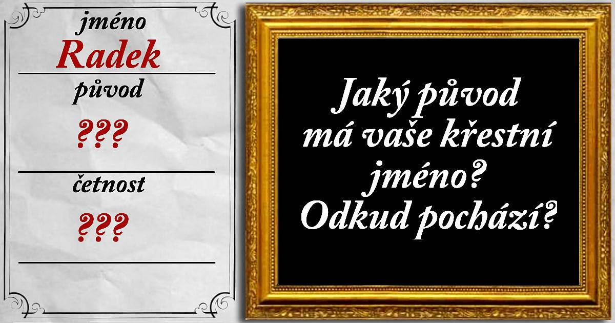 Jaký je původ vašeho křestního jména?