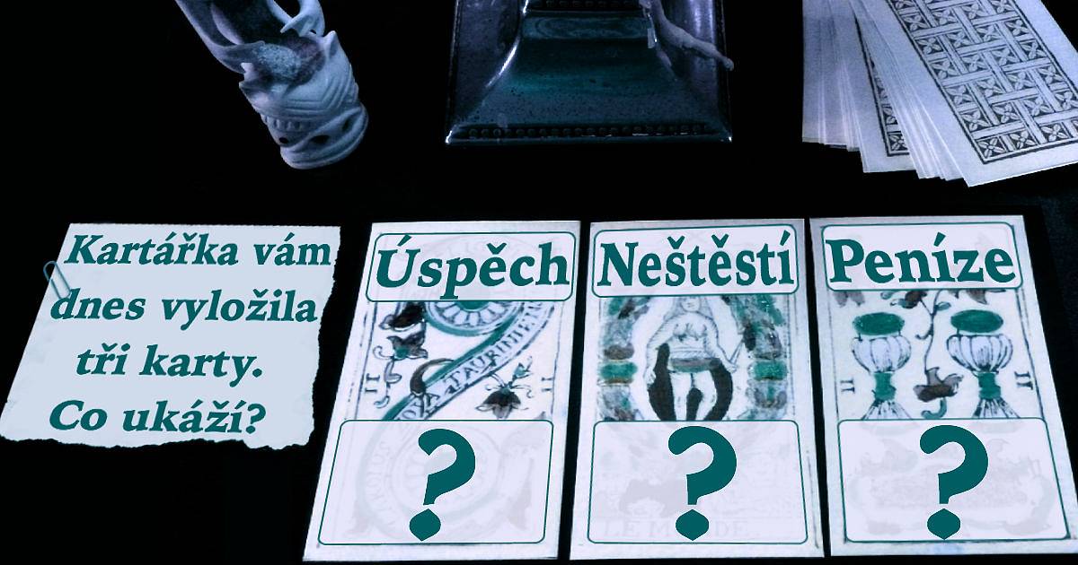 Kartářka vám dnes vyložila tři karty. Co ukáží? Jaký bude váš osud? Chcete znát odpověď?