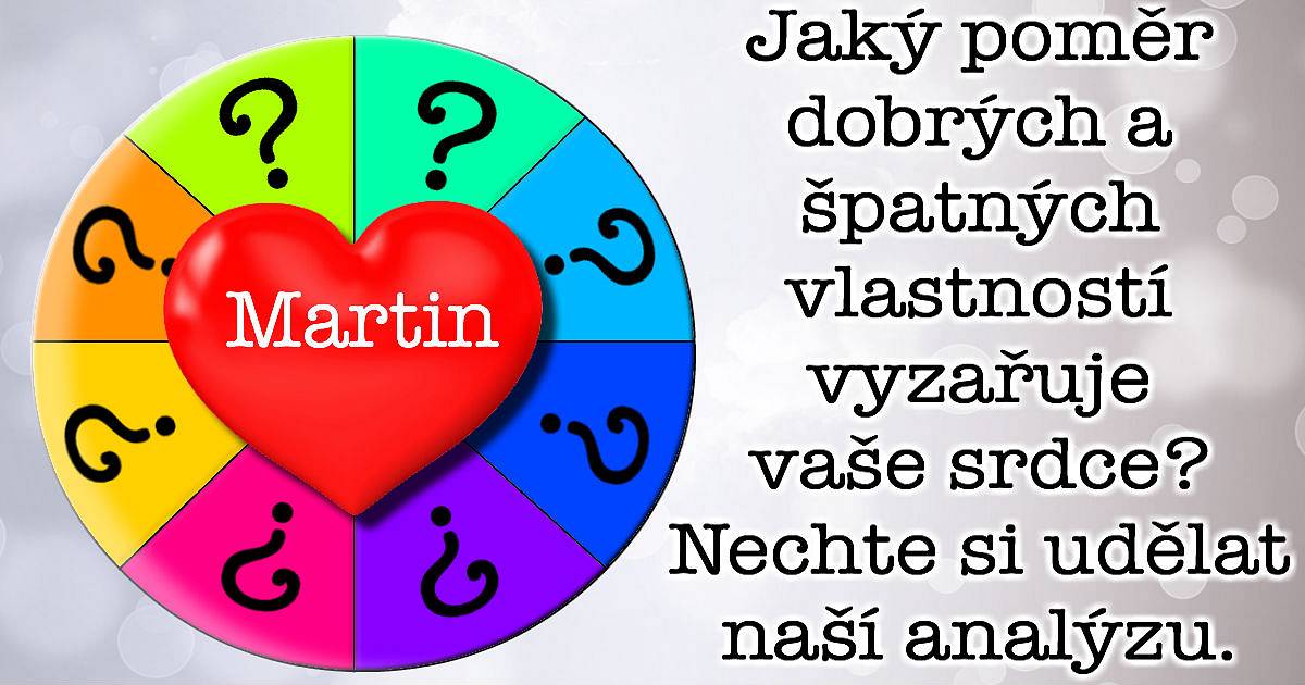 Jaký poměr dobrých a špatných vlastností  vyzařuje vaše srdce? Nechte si udělat naší analýzu.