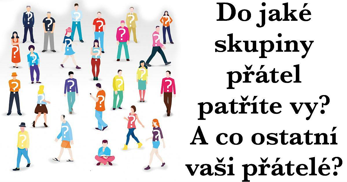 Do jaké skupiny přátel patříte vy? A co ostatní vaši přátelé?