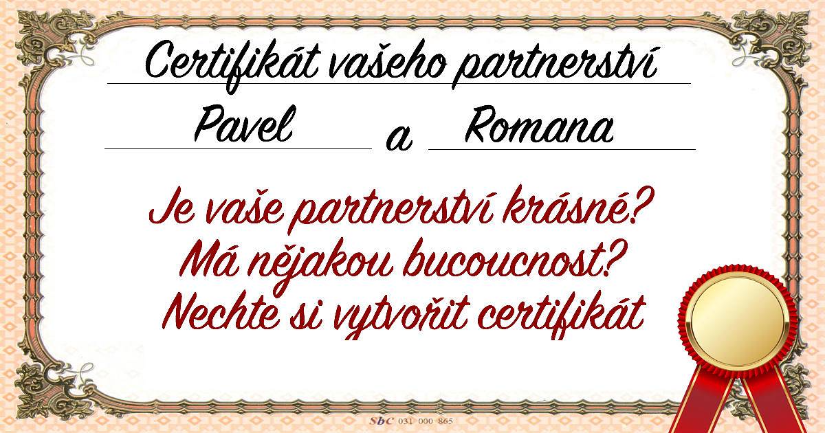 Vytvořili jsme vám certifikát partnerství