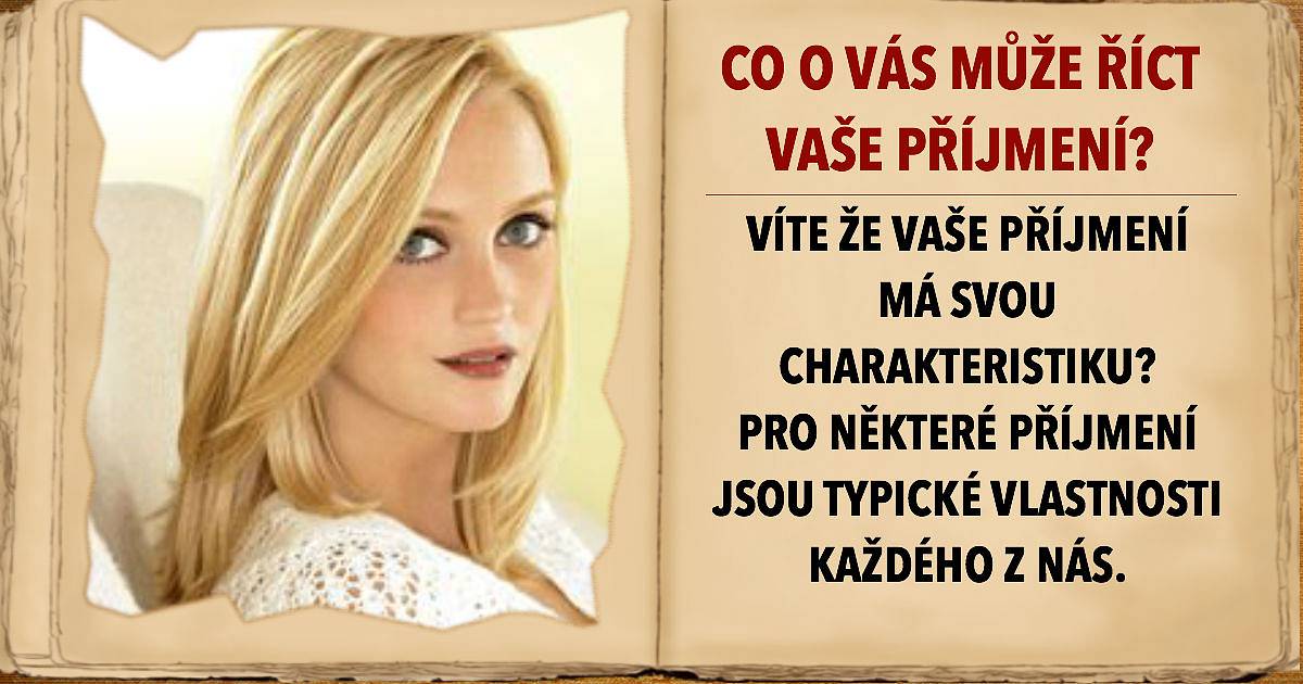 Co znamená vaše příjmení? Co o vás říká?