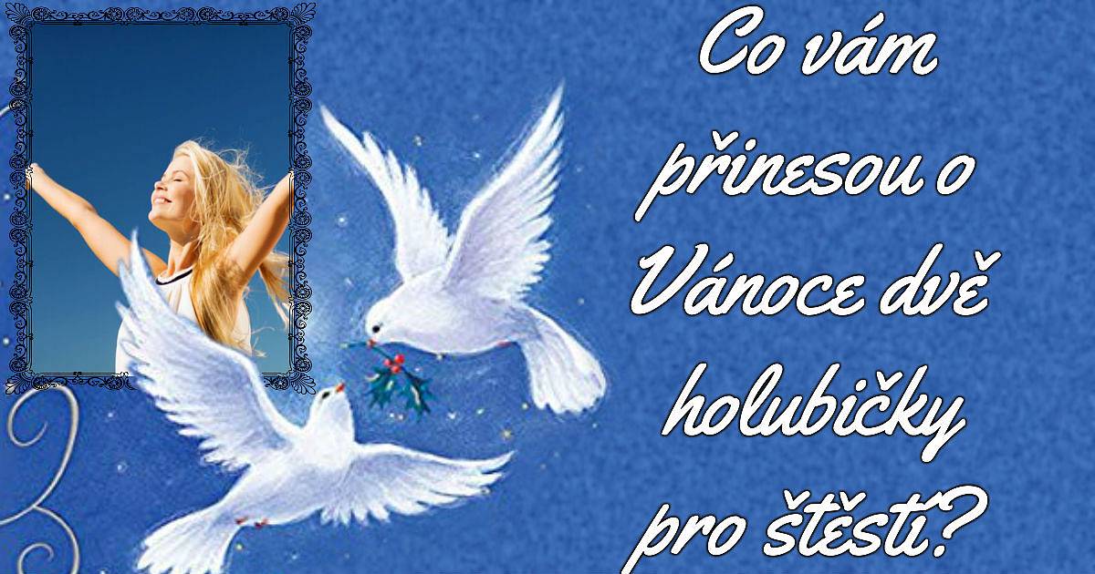 Co vám přinesou na Vánoce dvě holubičky pro štěstí?