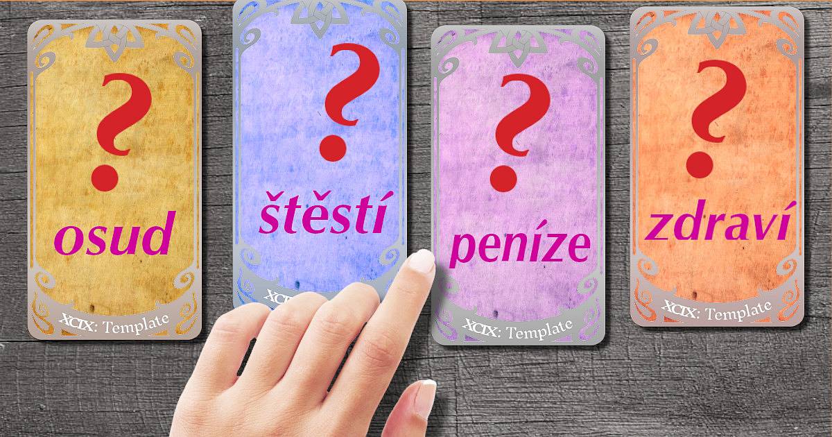 Sejměte čtyři karty ze čtyř balíčků. Co tyto karty prozradí o vaší budoucnosti?
