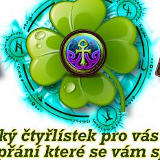 Magický čtyřlístek ukryl čtyři přání které se vám splní!
